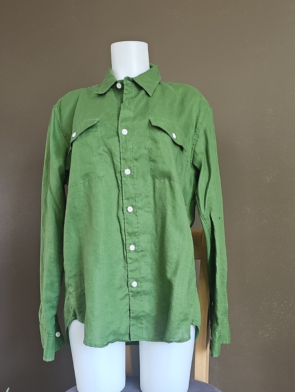Bonobos Olive Green Long-Sleeve Button-Down Shirt